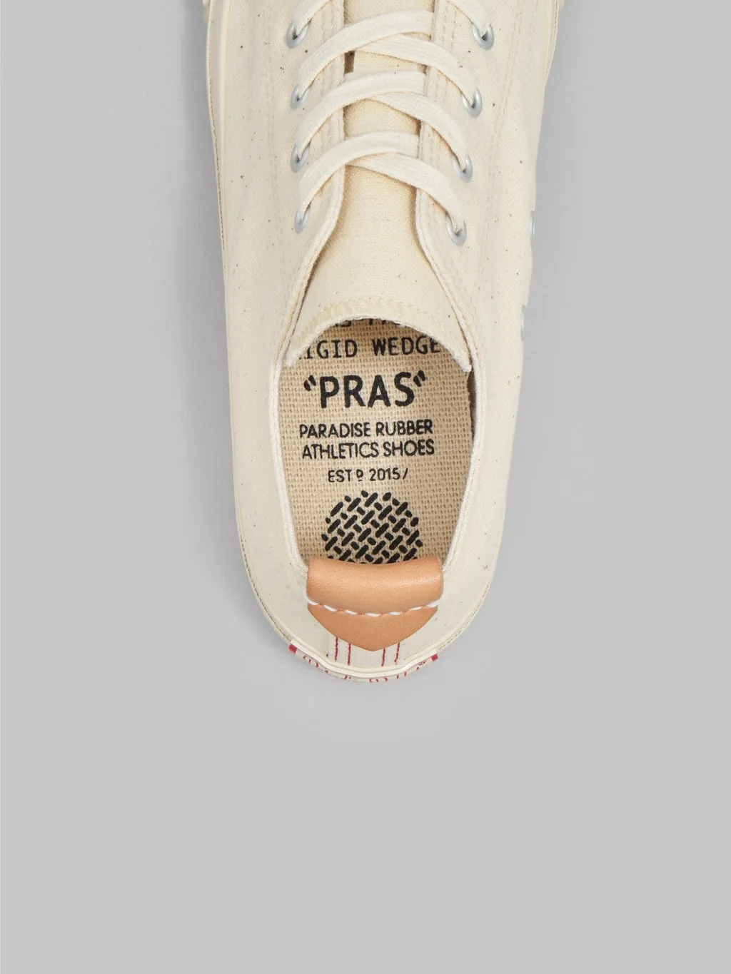 Pras Shellcap Sneakers Low Leather Pull Strap Kinari/Off White