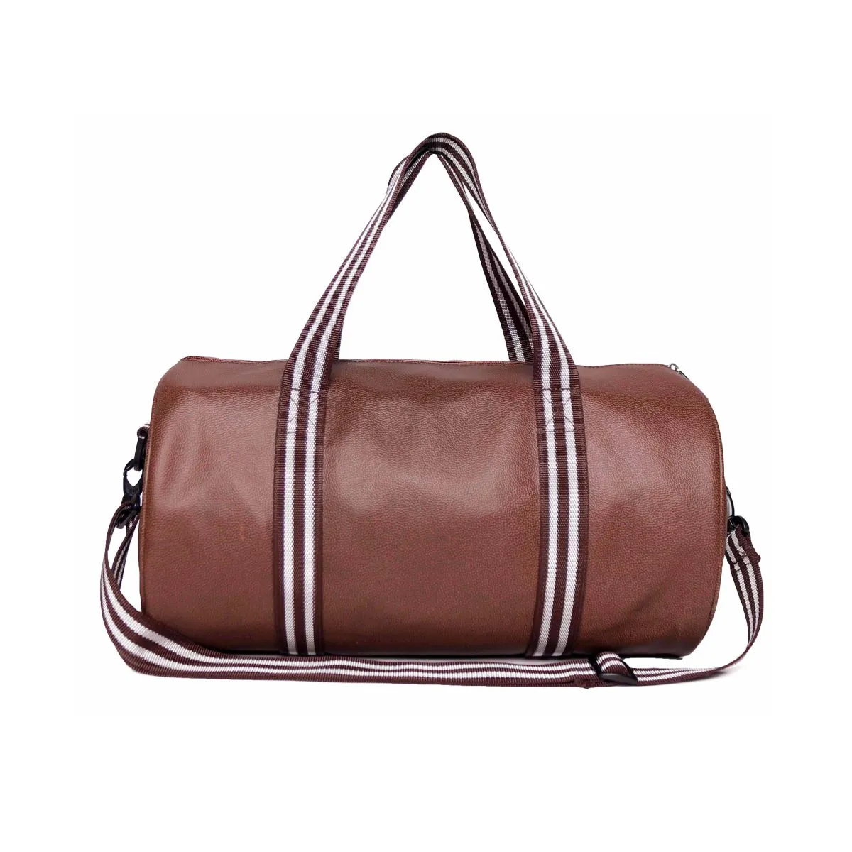 Pu Duffle Bag With Nylon Webbing Shoulder Handle