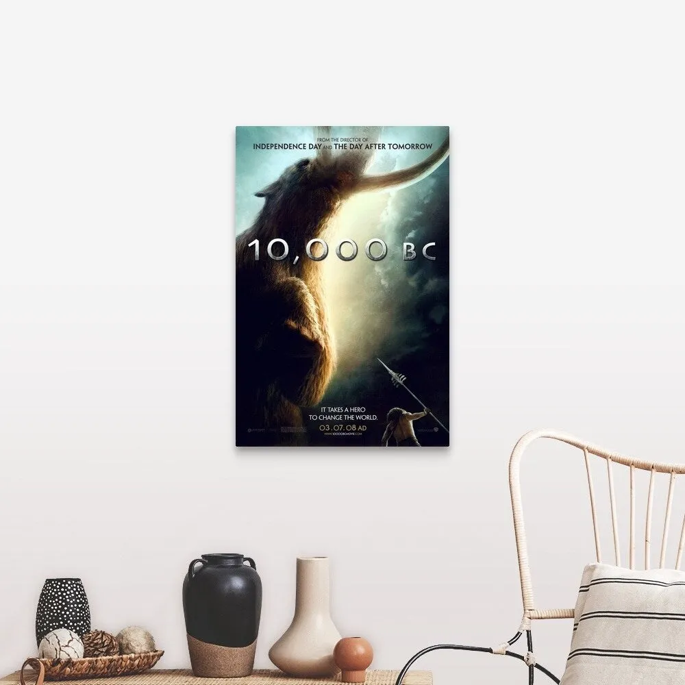 "10,000 B.C. - Movie Poster - Style A" Canvas Wall Art