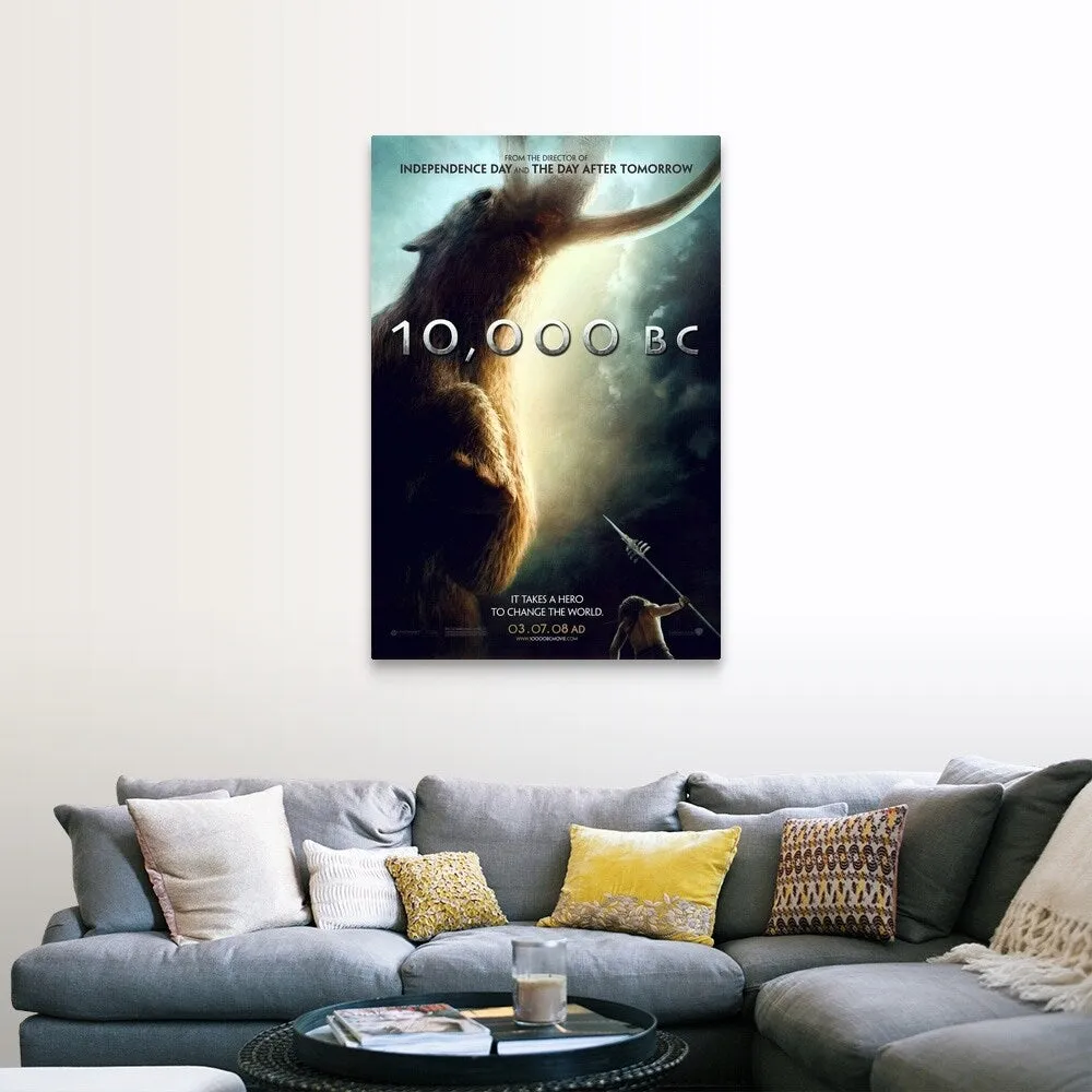 "10,000 B.C. - Movie Poster - Style A" Canvas Wall Art