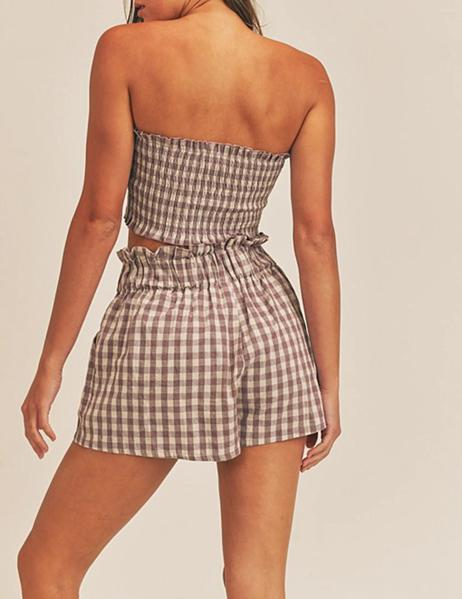 Ramona Cotton Gingham Shorts