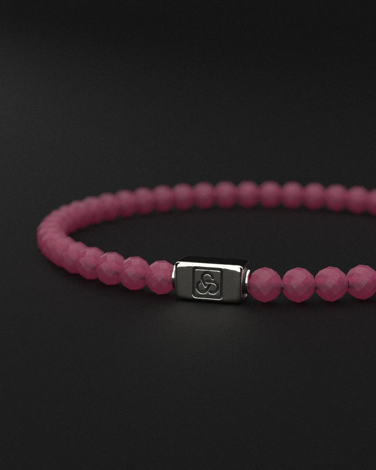 Ruby Matte Bracelet Faceted 4mm | Essential