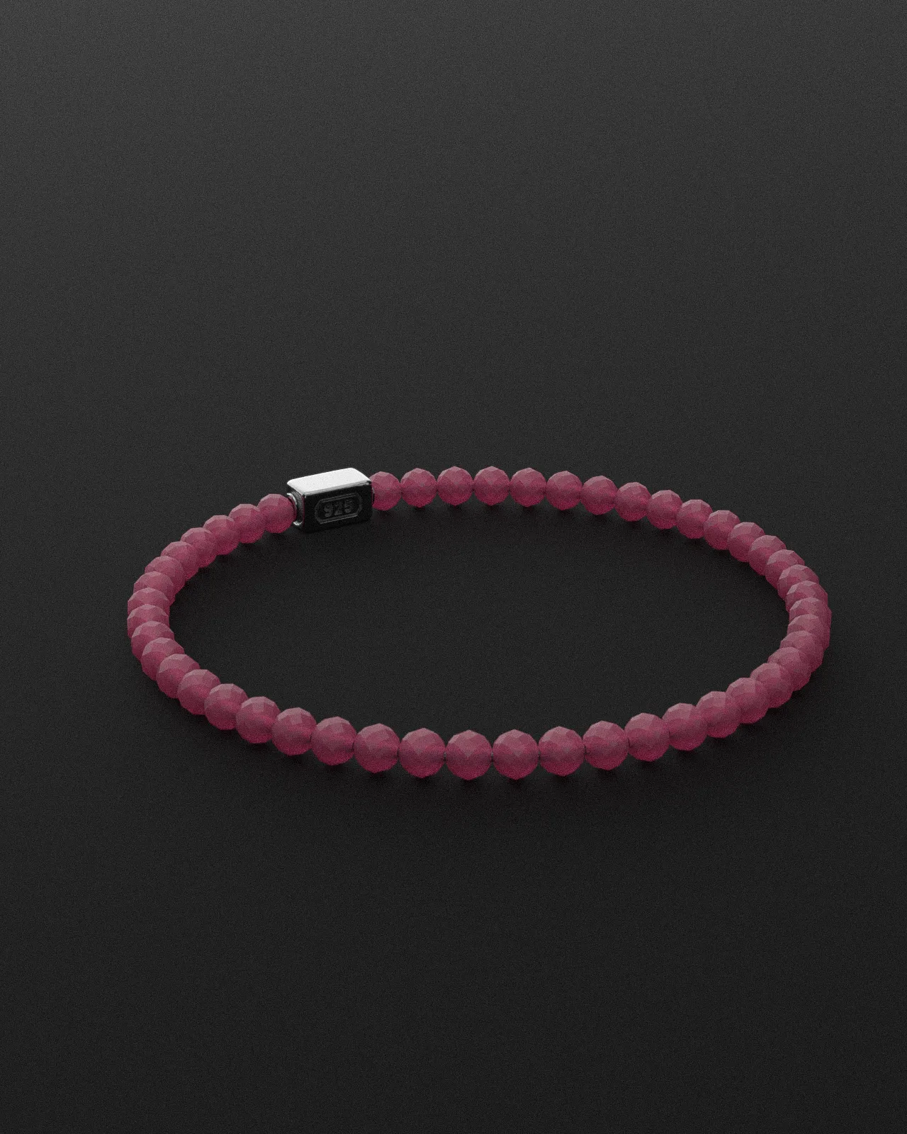 Ruby Matte Bracelet Faceted 4mm | Essential