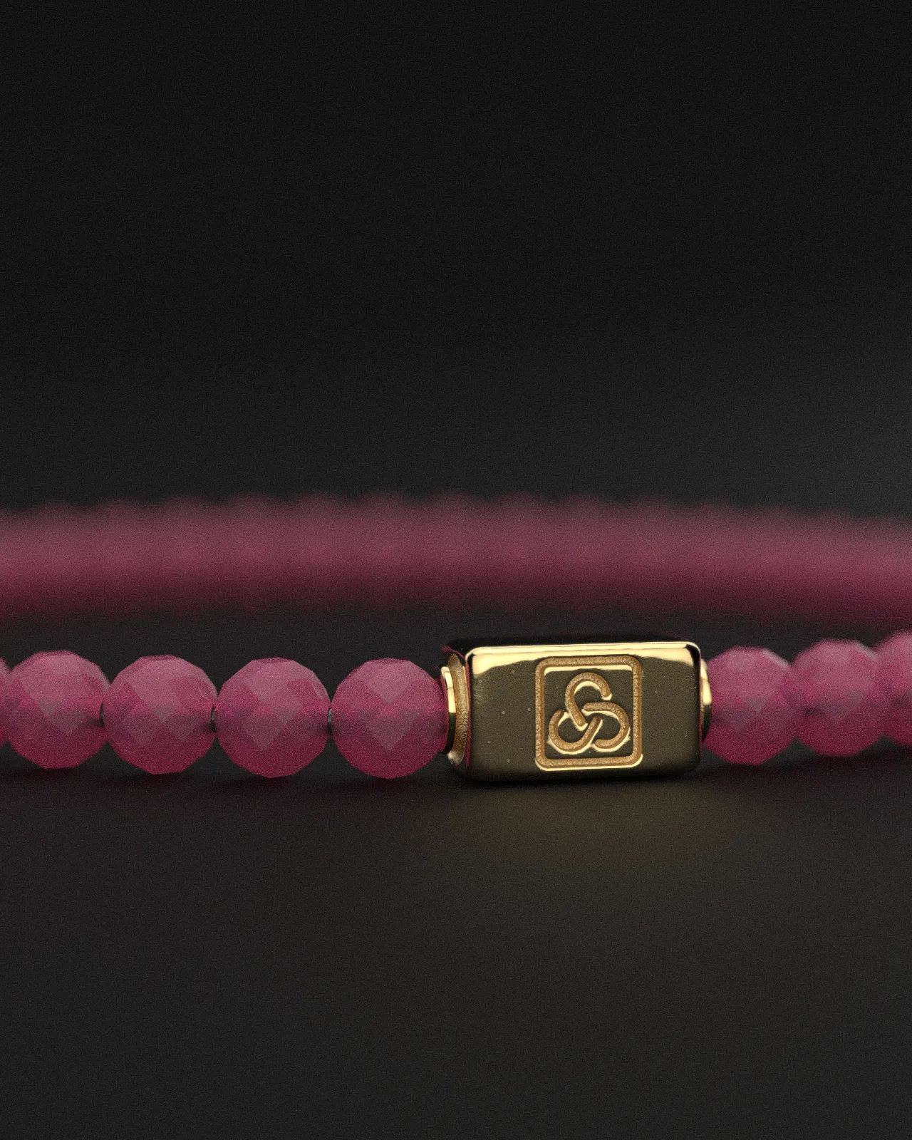 Ruby Matte Bracelet Faceted 4mm | Essential