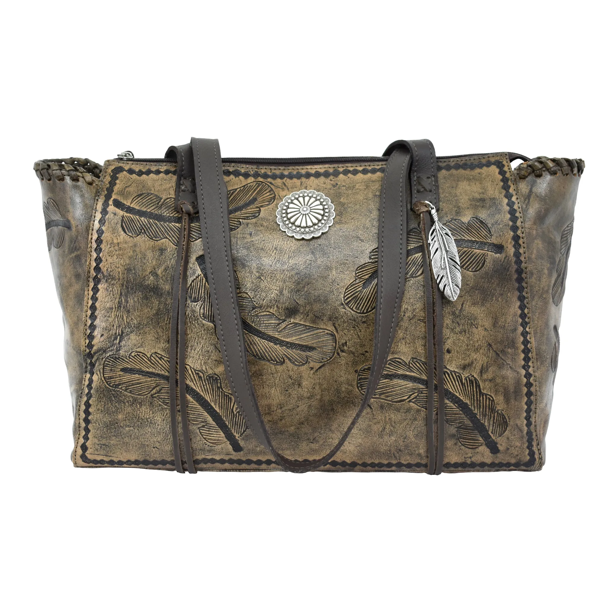 Sacred Bird Zip-Top Tote w/ Conceal Carry Pocket