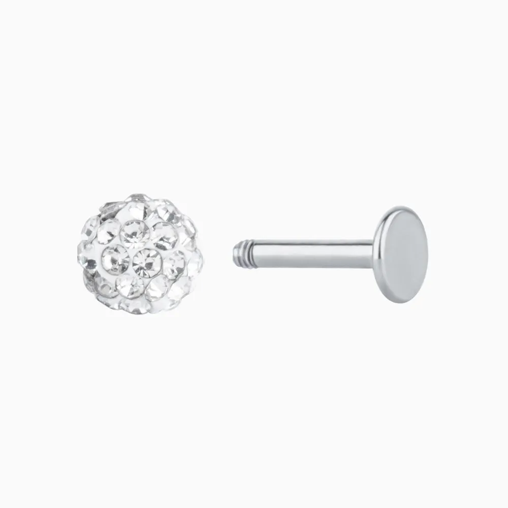 Shiny Ball Gemstone Stud