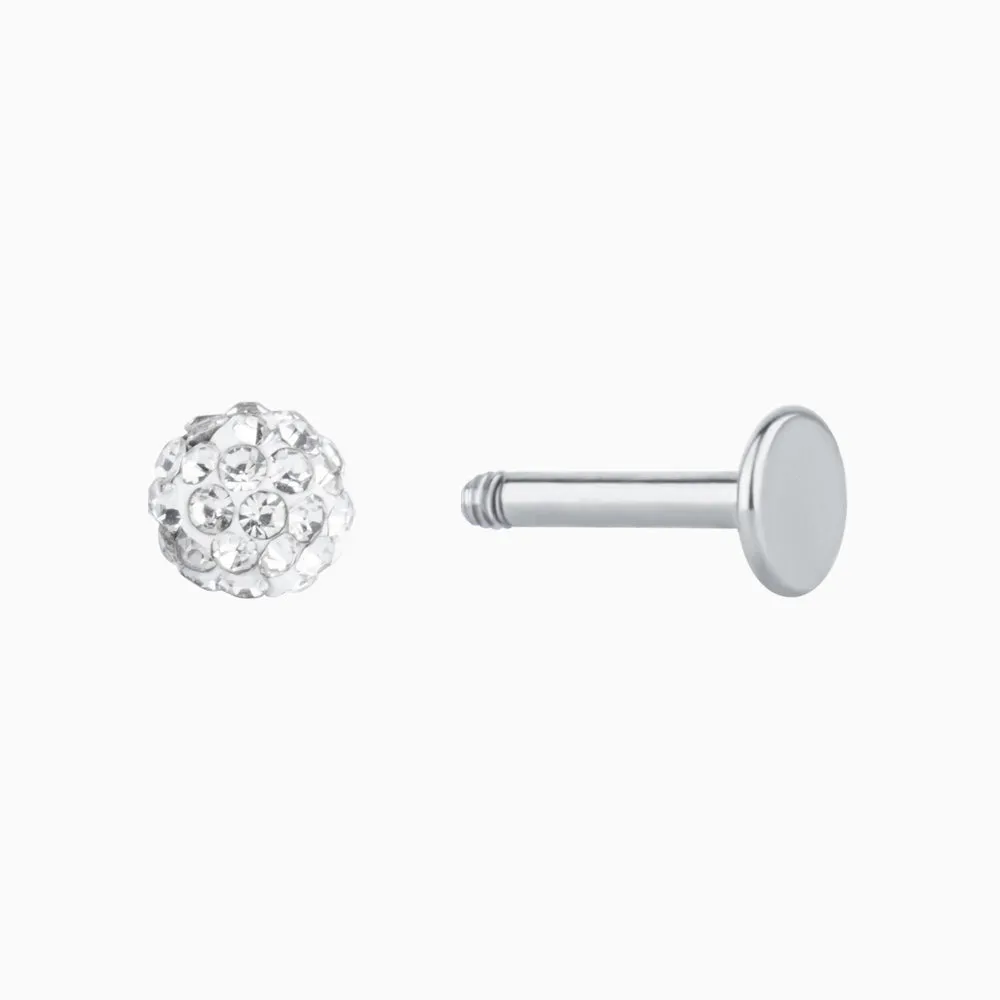 Shiny Ball Gemstone Stud