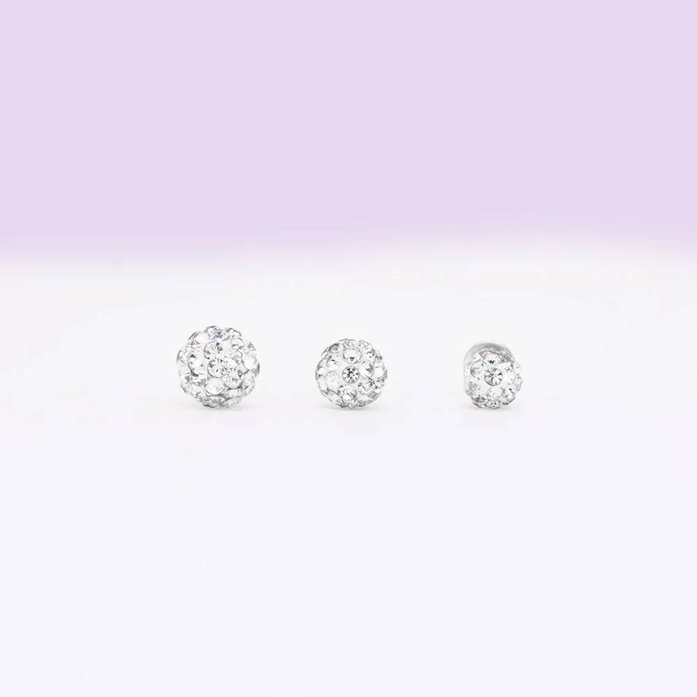 Shiny Ball Gemstone Stud