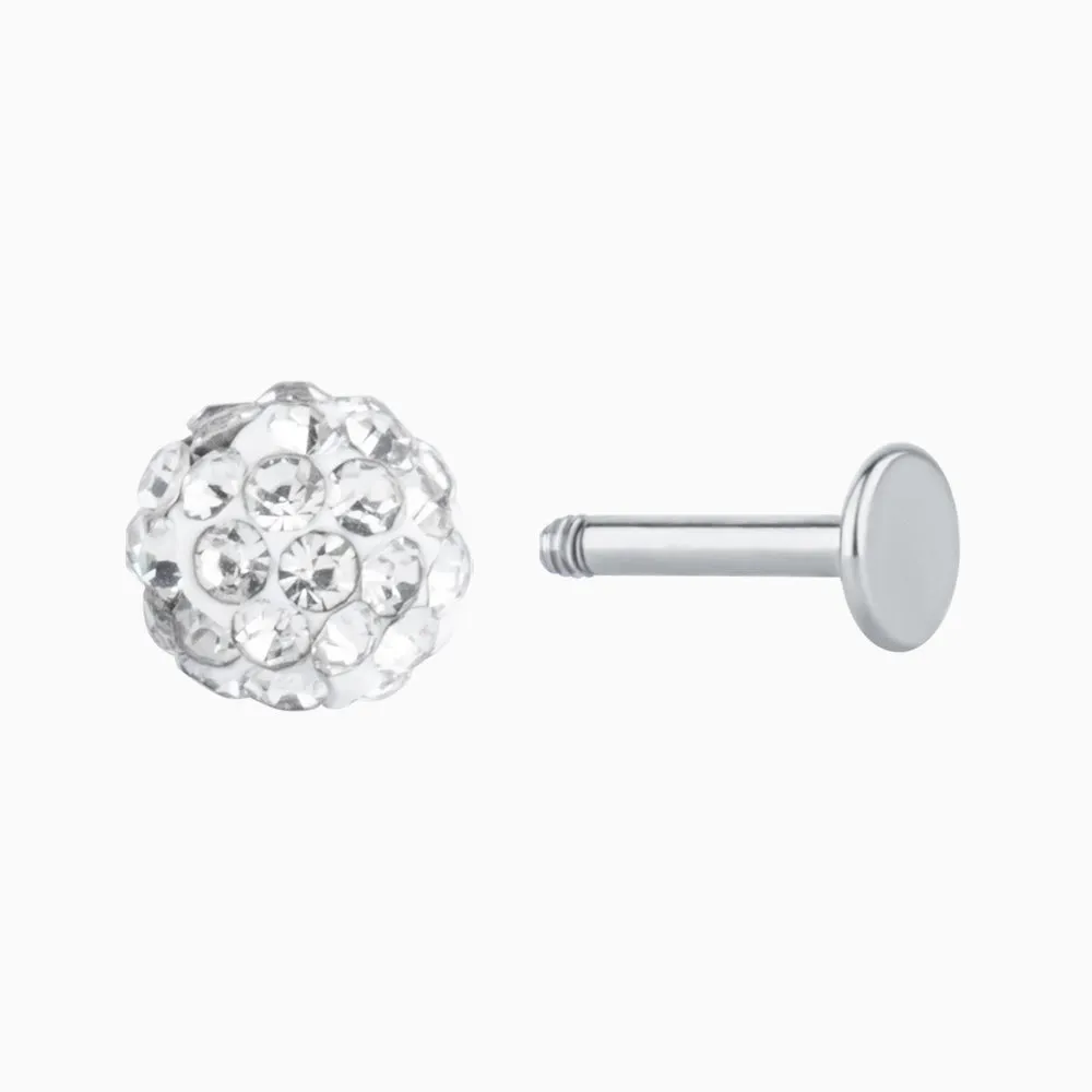 Shiny Ball Gemstone Stud