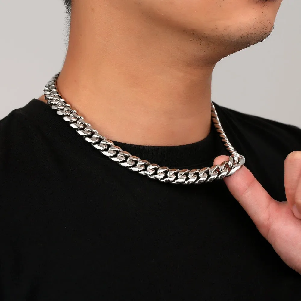 Silver Chunky Cuban Chain (12MM)