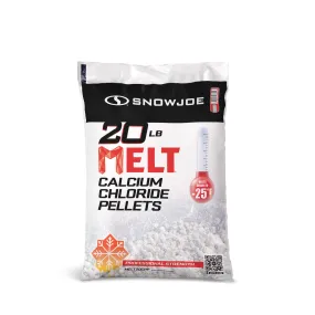 Snow Joe MELT20CPP Pure Calcium Chloride Ice Melt Pellets | 20-Lbs | 94% Pure