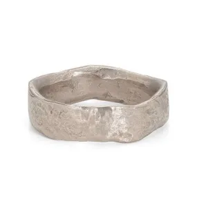 Stone Wide Ring 18ct White Gold