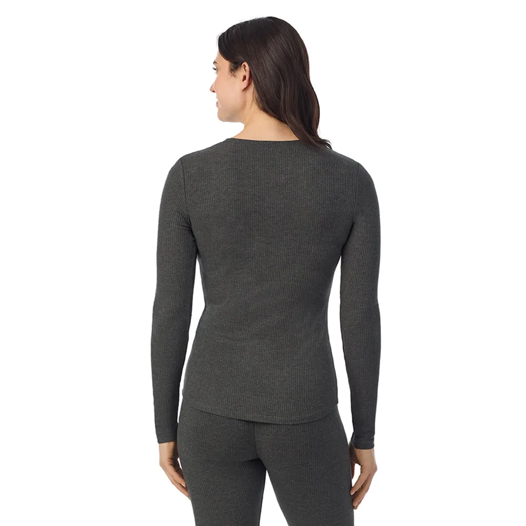 Stretch Rib Long Sleeve Crew