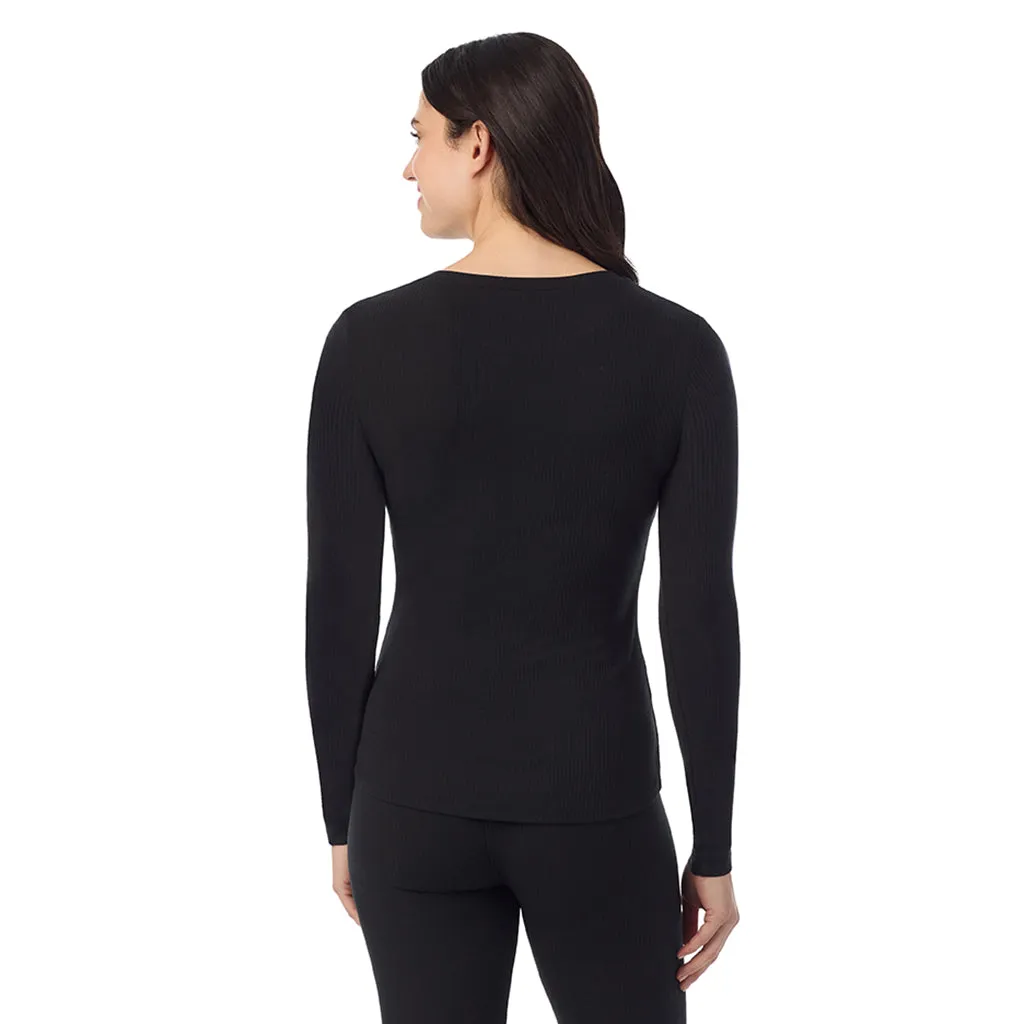 Stretch Rib Long Sleeve Crew