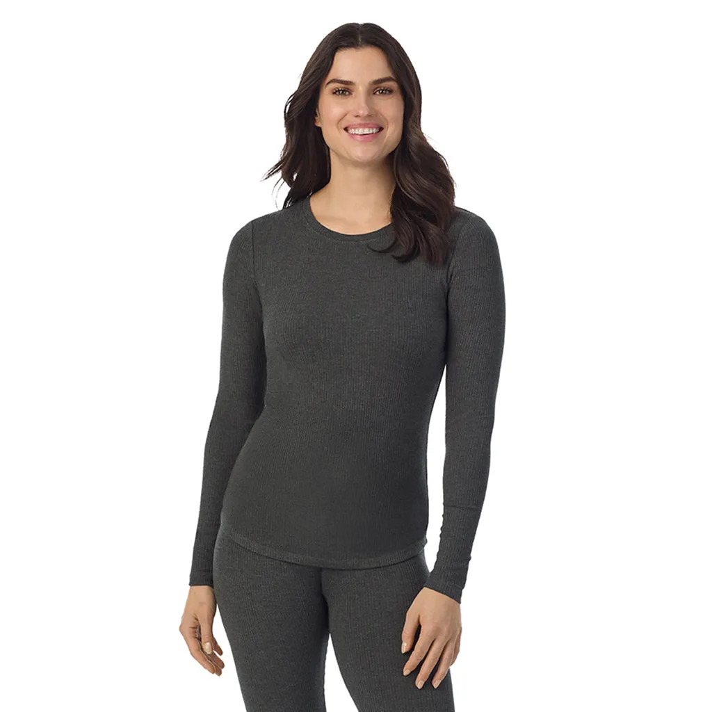 Stretch Rib Long Sleeve Crew