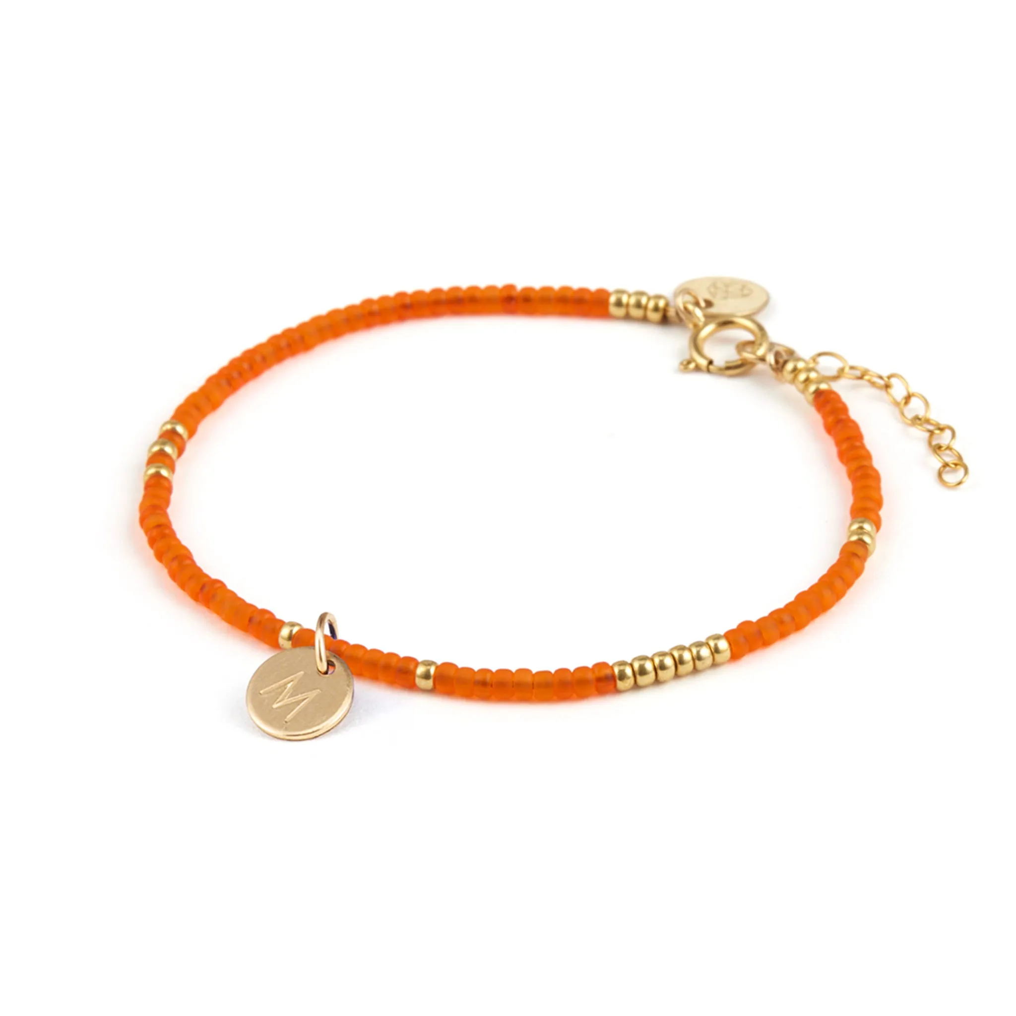 Tangiers Orange Beaded Bracelet