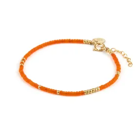 Tangiers Orange Beaded Bracelet