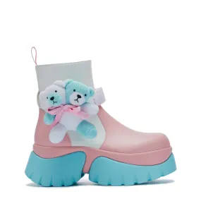 Teddy Bear Pastel Platform Boots - PRE ORDER