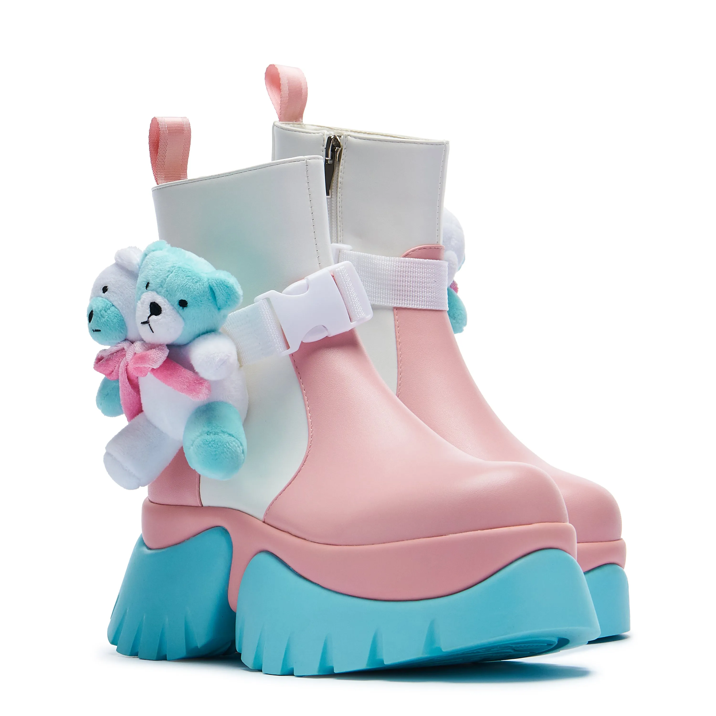 Teddy Bear Pastel Platform Boots - PRE ORDER