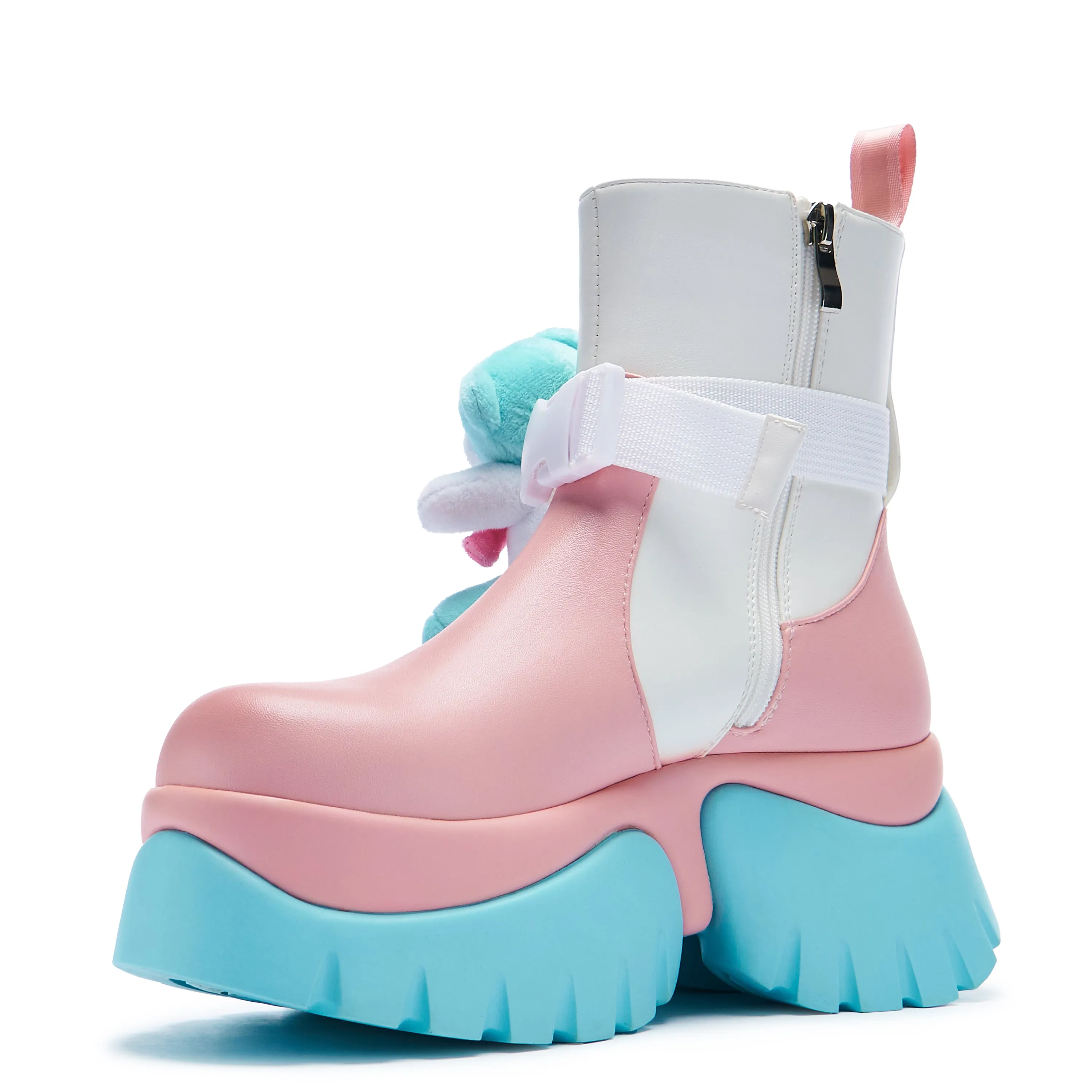 Teddy Bear Pastel Platform Boots - PRE ORDER