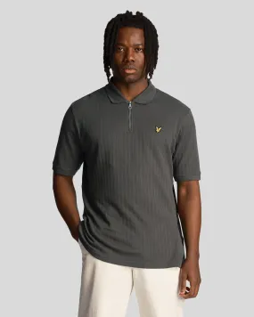 Textured Stripe Polo Shirt