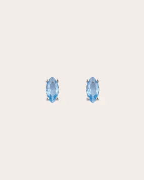 The Marquise studs - azure blue