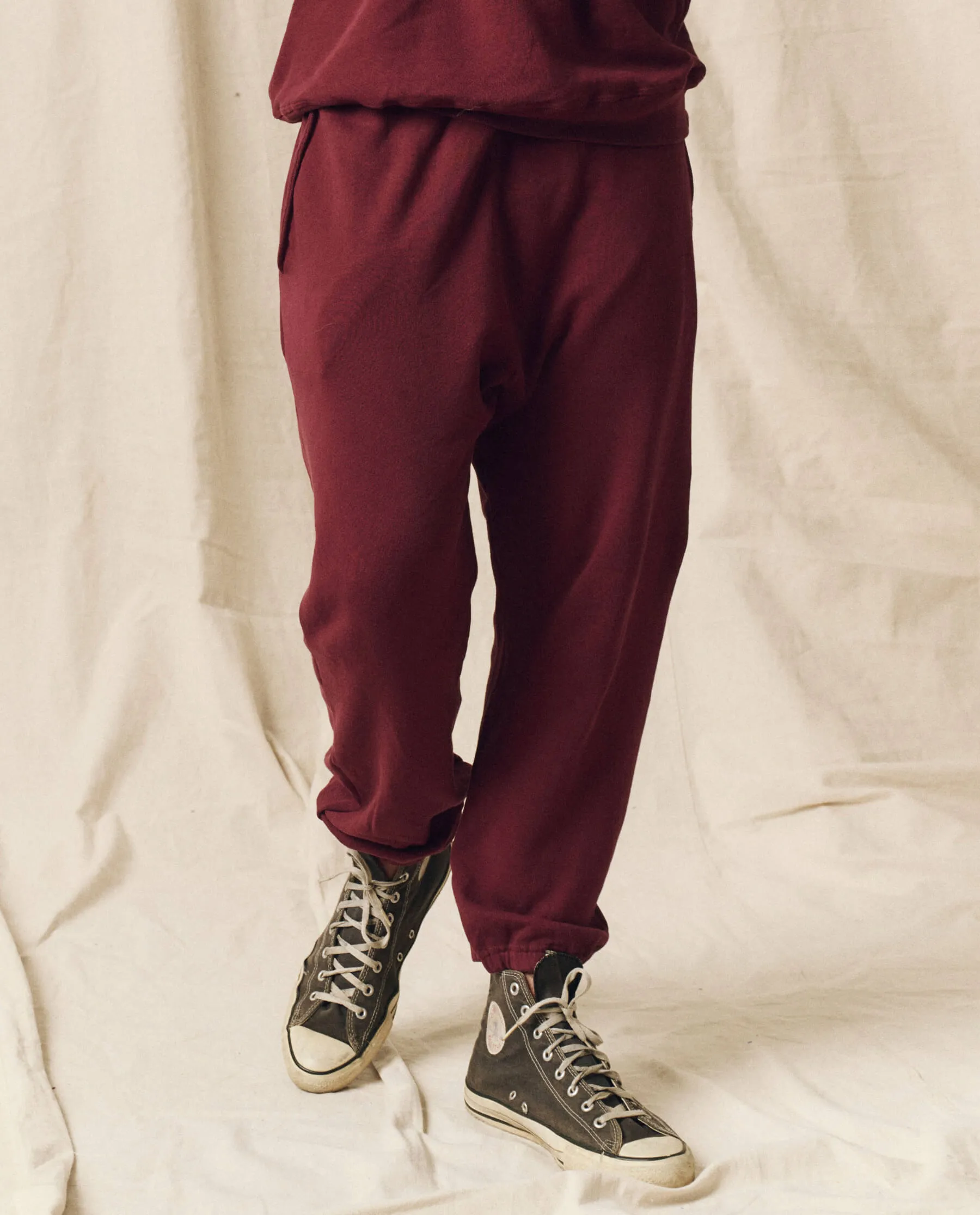 The Men's Stadium Sweatpant. Solid -- Mulled Wine