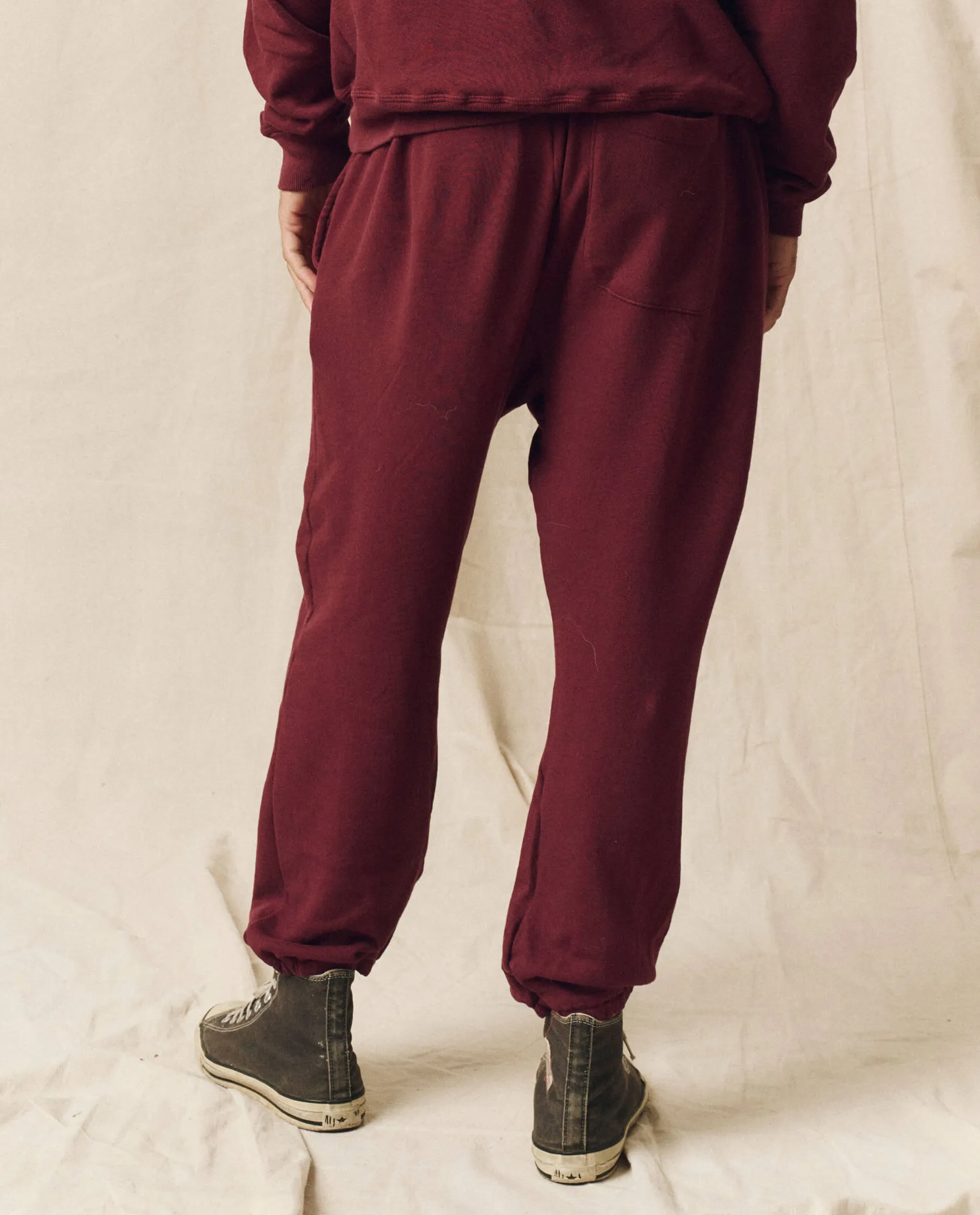 The Men's Stadium Sweatpant. Solid -- Mulled Wine