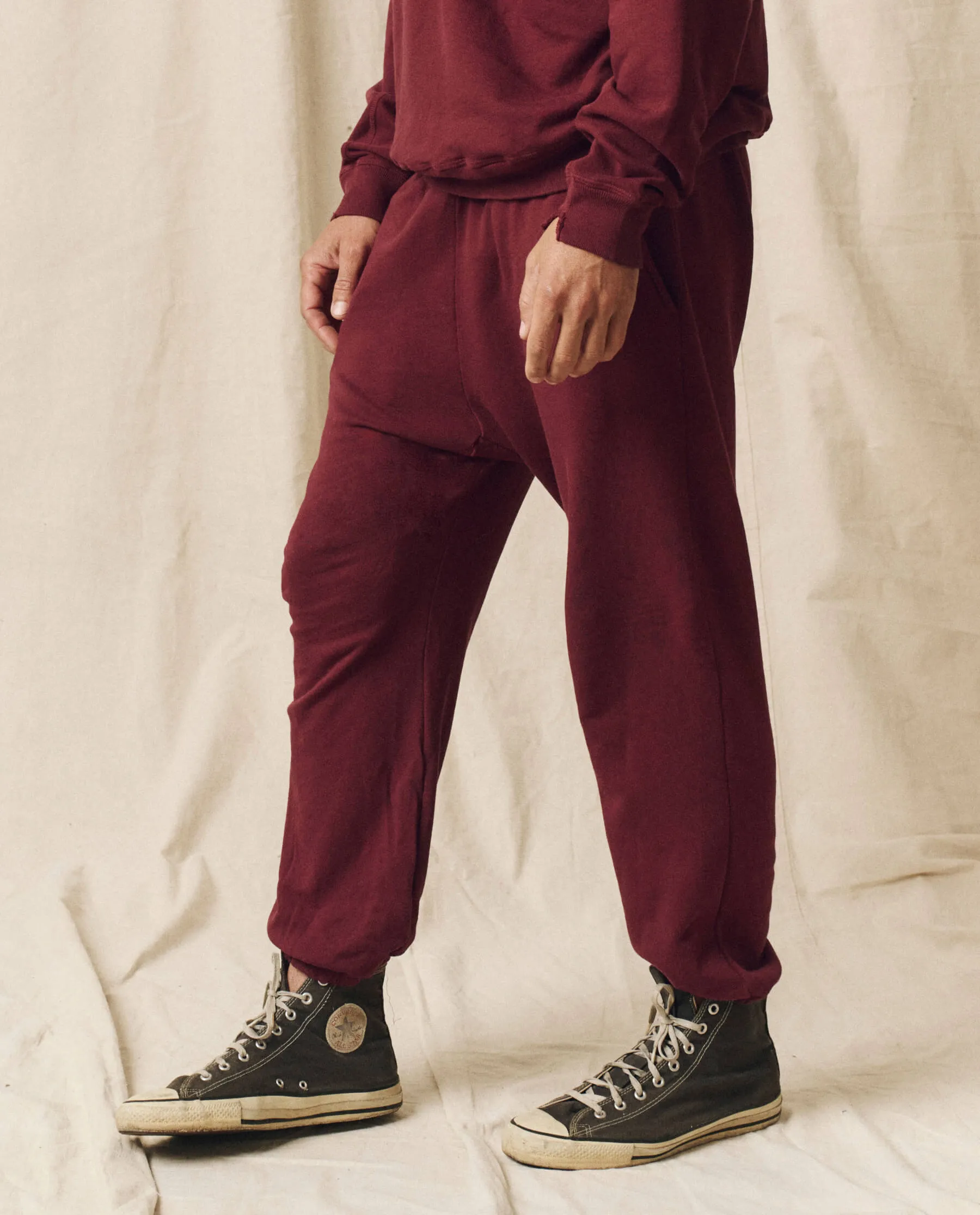 The Men's Stadium Sweatpant. Solid -- Mulled Wine