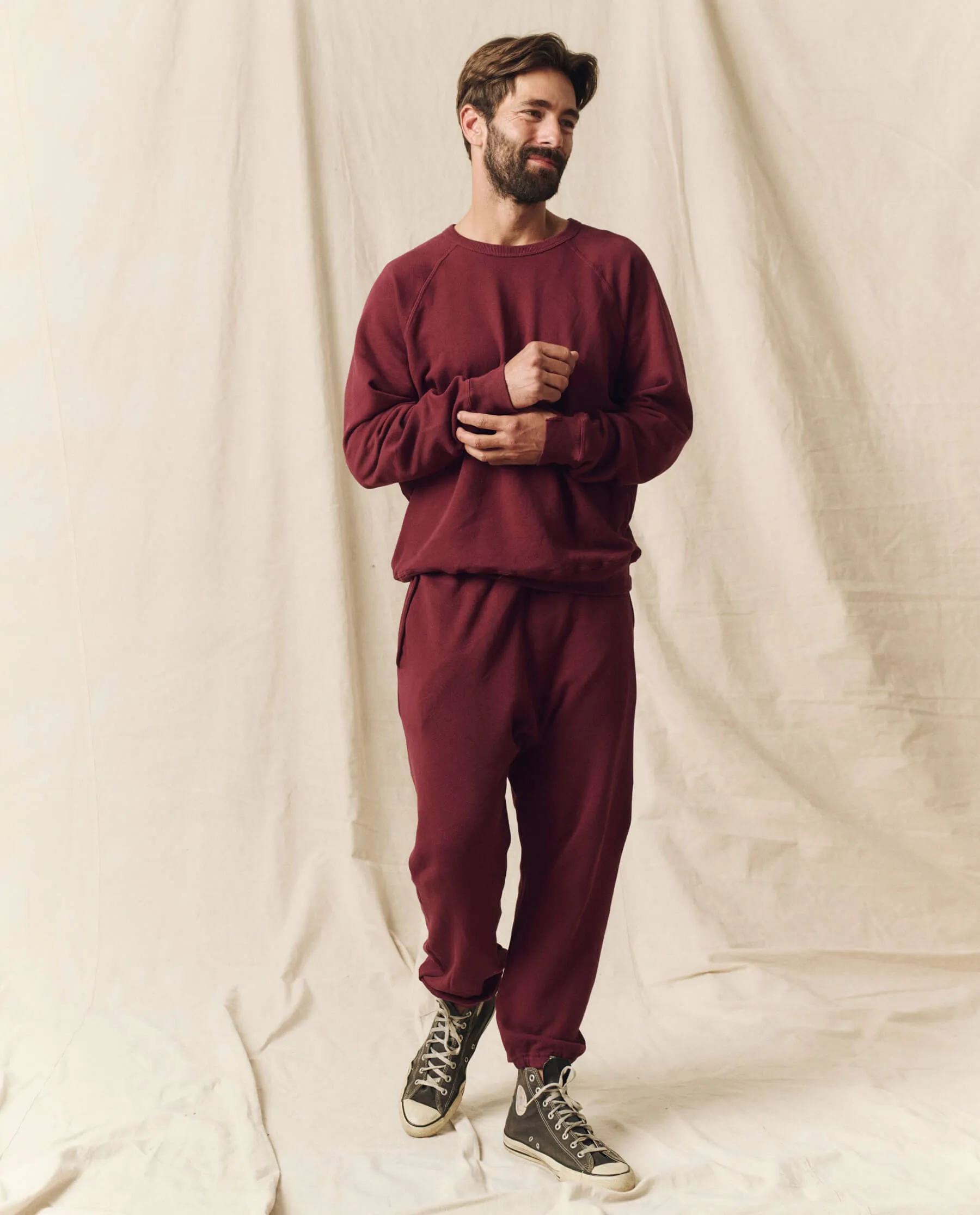 The Men's Stadium Sweatpant. Solid -- Mulled Wine