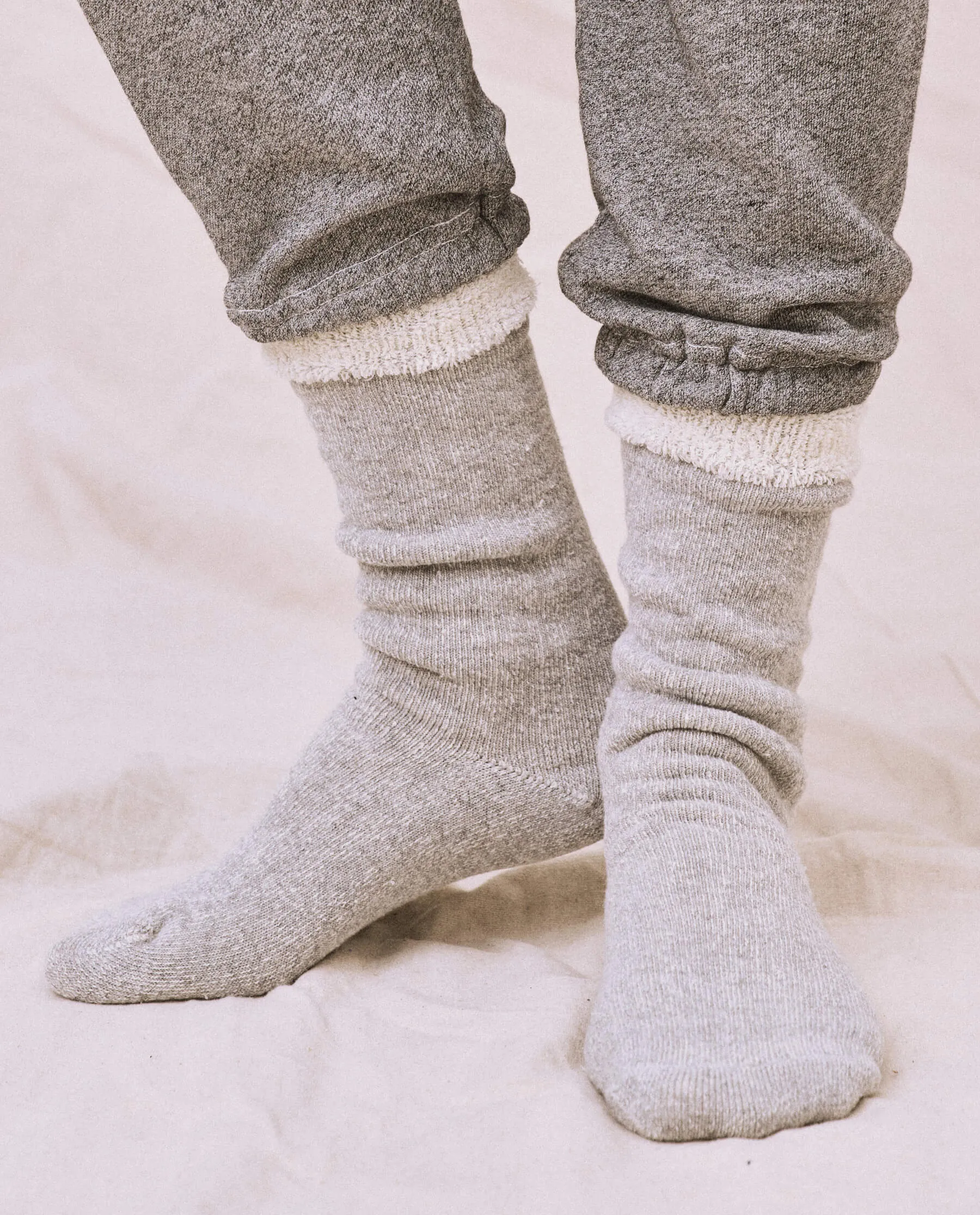 The Sweatshirt Sock. -- Light Heather Grey