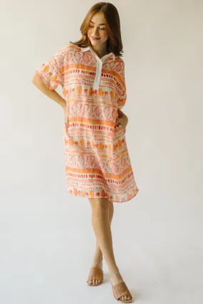 The Yellville Abstract Dress in Orange Multi