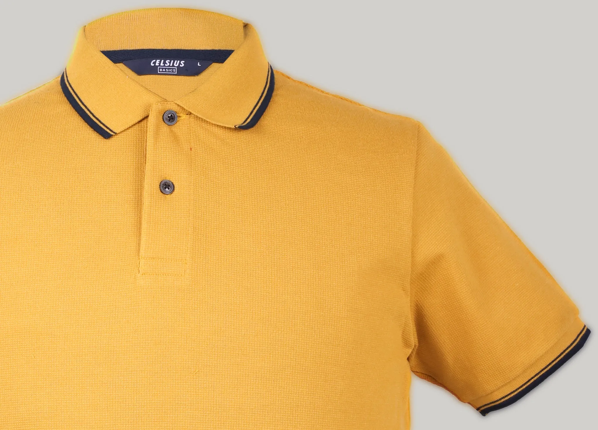 Tipped Collar Solid Polo