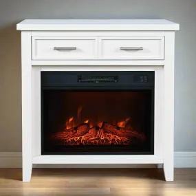 Urban White 32" Electric Fireplace & Media Console