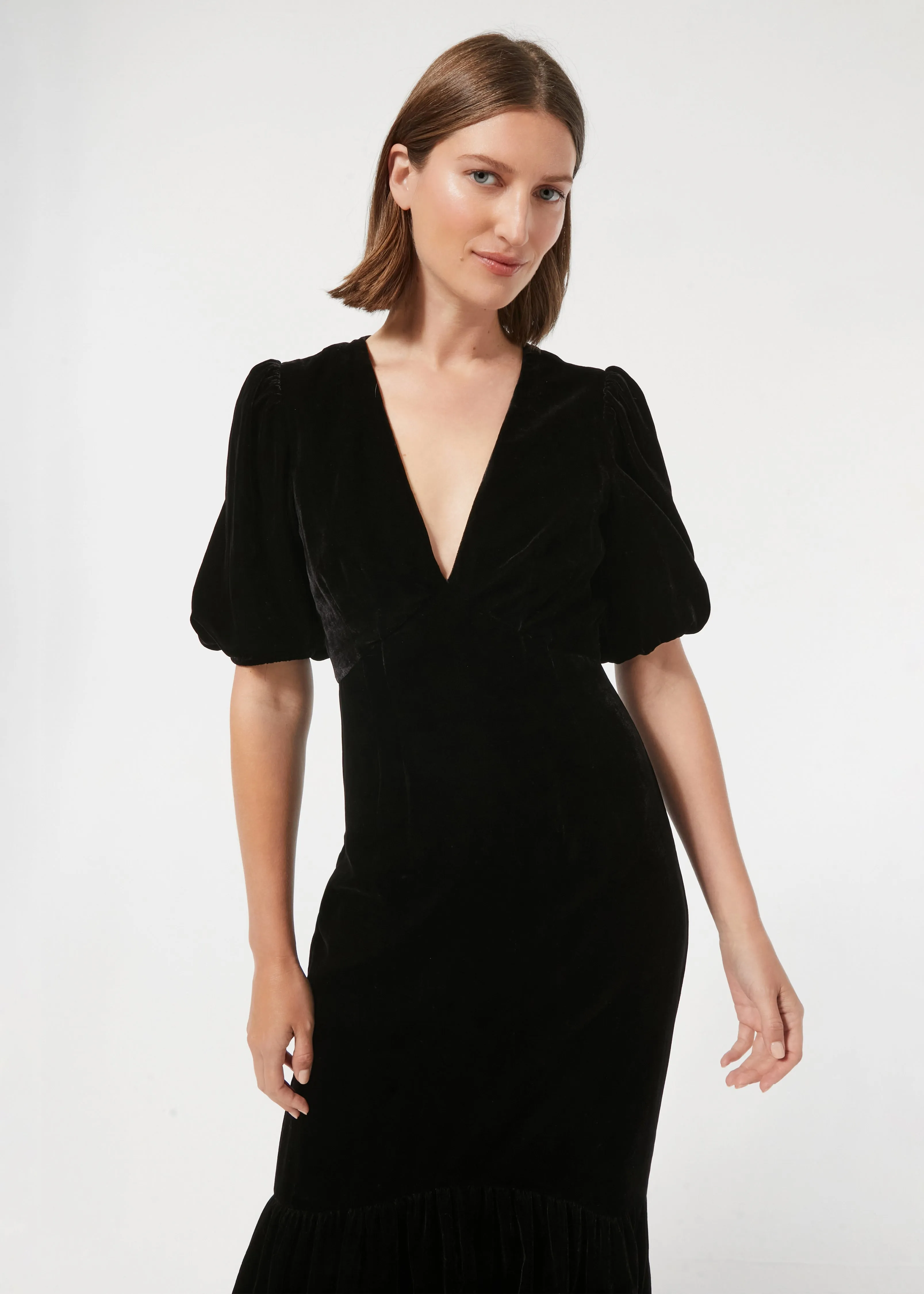 Velvet Ester Dress | Black