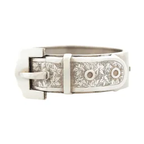 Victorian Sterling Silver Buckle Cuff Bracelet