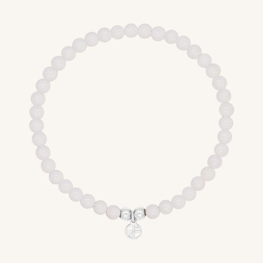 White Agate Lumier Bracelet - Stone of Resilience