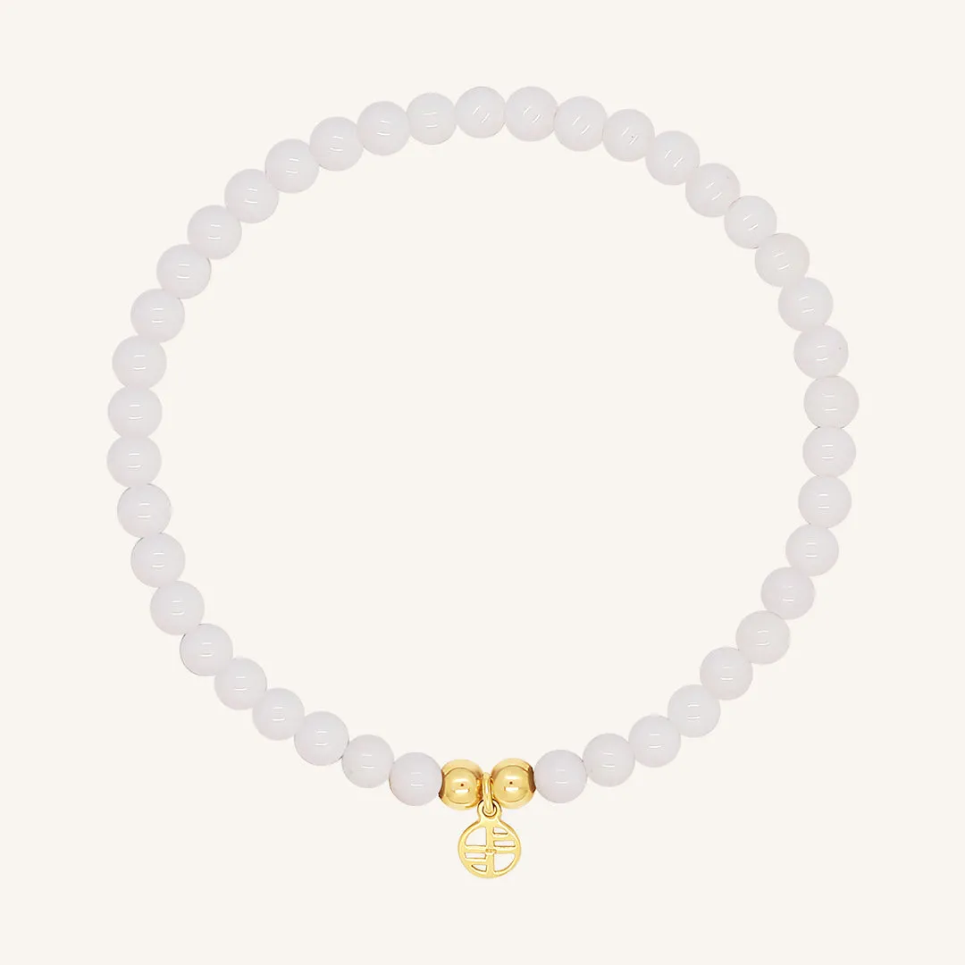 White Agate Lumier Bracelet - Stone of Resilience