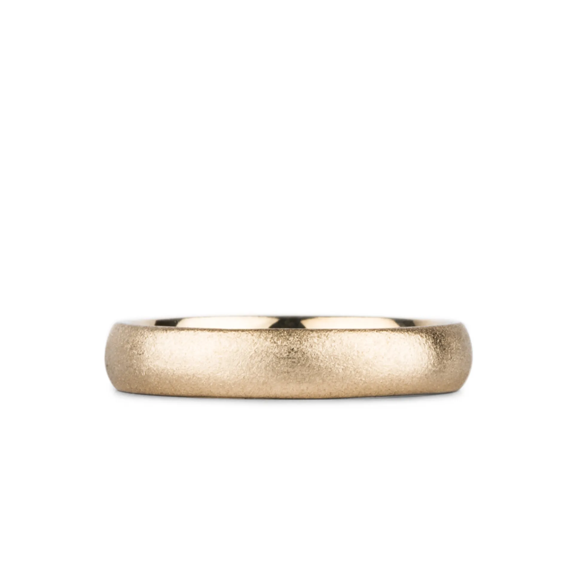 Yosemite Half Round Wide Band - 14k yellow gold - 4mm - size 9